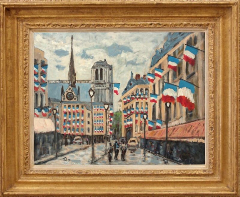 Notre-Dame Paris(180)<br><small class=store-brand><b>€ 750,00</b> incl. verzending en excl. schilderijlijst</small>
